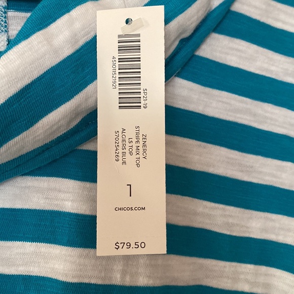 Chico’s Zenergy Stripe Mix Top - Picture 6 of 6